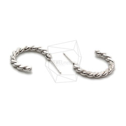 ERG-1401-R [2pieces] Twist Earrings / twist Post Earrings / 20mm 第3張的照片