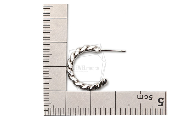 ERG-1401-R [2pieces] Twist Earrings / twist Post Earrings / 20mm 第5張的照片