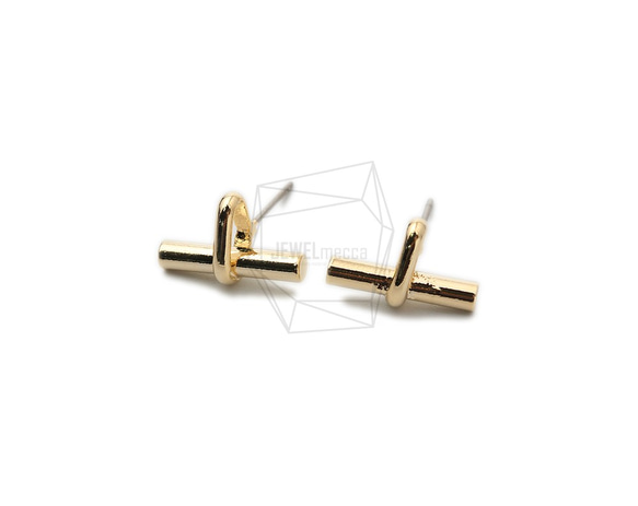 ERG-1444-G【2個入り】バーピアス,Small bar Post Earring/8mm X 10mm 2枚目の画像