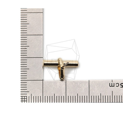 ERG-1444-G [2件]條形穿孔，小條桿耳環/ 8mm X 10mm 第5張的照片