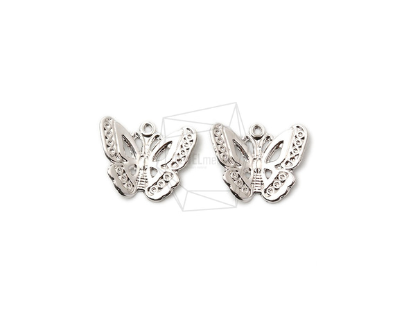 PDT-2349-R【4個入り】バタフライペンダント,Butterfly Cut Out Pendant 1枚目の画像