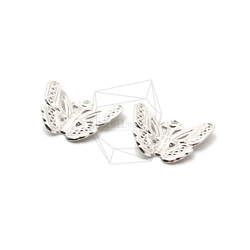 PDT-2349-R【4個入り】バタフライペンダント,Butterfly Cut Out Pendant 2枚目の画像