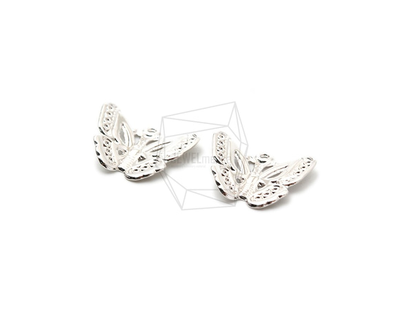 PDT-2349-R【4個入り】バタフライペンダント,Butterfly Cut Out Pendant 2枚目の画像