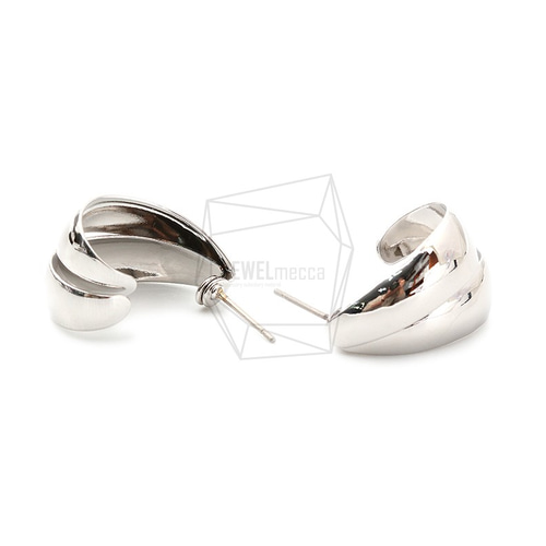 ERG-1447-R【2個入り】ダブルLシェイプピアス,Double L Shape Post 
