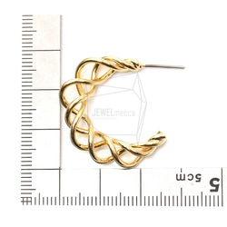 ERG-1448-G【2個入り】ツイストUシェイプピアス,Twisted U Shape Post Earrings 5枚目の画像