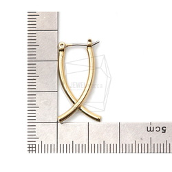 ERG-1449-G [2件]初始形狀耳環 第5張的照片