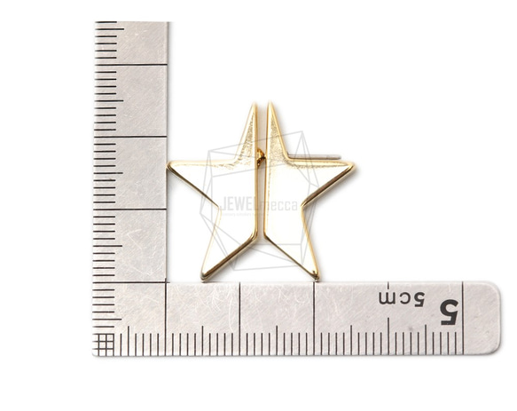 ERG-1457-G [1套]星星耳環套裝，星星耳環柱，手拿包 第5張的照片