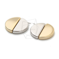 ERG-1460-GR【1セット】サークルピアスセット,Circle Earring Post,Clutch SET 2枚目の画像