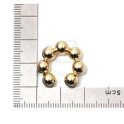 ERG-1461-G【2個入り】ラウンドボールイヤーカフ/Round ball Earcuffs Earrings 5枚目の画像