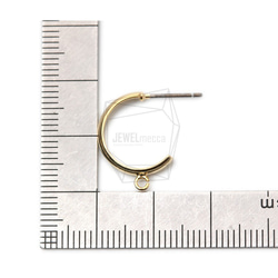 ERG-1466-G [2件]錘形L形穿孔，L形柱狀耳環 第5張的照片