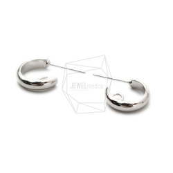 ERG-1480-R [2 件] 圓形耳環，圓形耳釘.12mm x 12mm 第2張的照片
