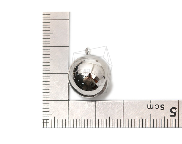 PDT-2354-R【2個入り】ボールペンダント,Ball Pendant,16mm 5枚目の画像