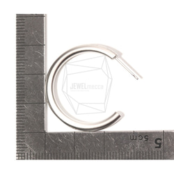 ERG-722-MR [2 件] 圓形耳環，圓形耳柱 / 25mm x 30mm 第5張的照片
