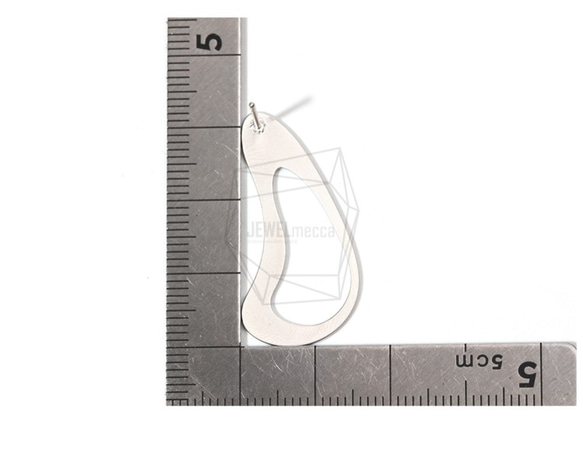 ERG-726-MR [2 件] 橢圓形耳環 / 橢圓形耳釘 / 16mm X 32mm 第5張的照片