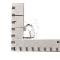 PDT-2362-R【2個入り】ロック ペンダント ,Lock Pendant/9mm x 13mm 5枚目の画像