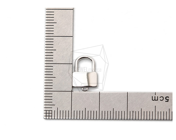 PDT-2362-R【2個入り】ロック ペンダント ,Lock Pendant/9mm x 13mm 5枚目の画像