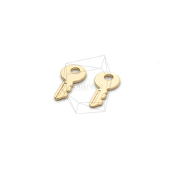 PDT-2363-G【2個入り】鍵,クラシックキーペンダント,Classic Key Pendant 2枚目の画像