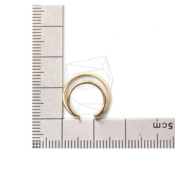 ERG-1503-G [2件]拉絲圓形耳釘耳環 第5張的照片