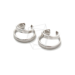 ERG-1503-R【2個入り】ブラシラウンドイヤーカフ/Brushed Round Earcuffs Earrings 2枚目の画像
