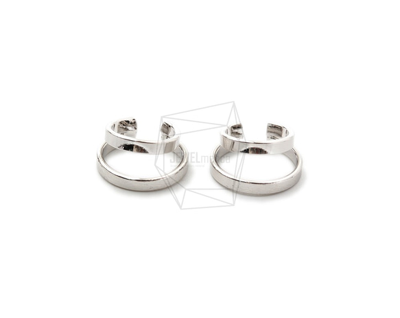 ERG-1503-R【2個入り】ブラシラウンドイヤーカフ/Brushed Round Earcuffs Earrings 1枚目の画像