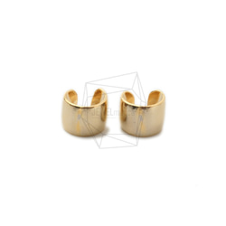 ERG-1509-G [2件]拉絲圓形耳釘耳環 第1張的照片