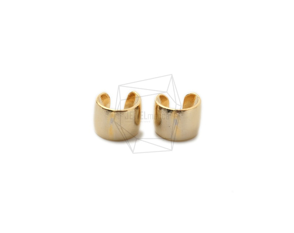 ERG-1509-G [2件]拉絲圓形耳釘耳環 第1張的照片