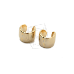 ERG-1509-G【2個入り】ブラシラウンドイヤーカフ/Brushed Round Earcuffs Earrings 2枚目の画像