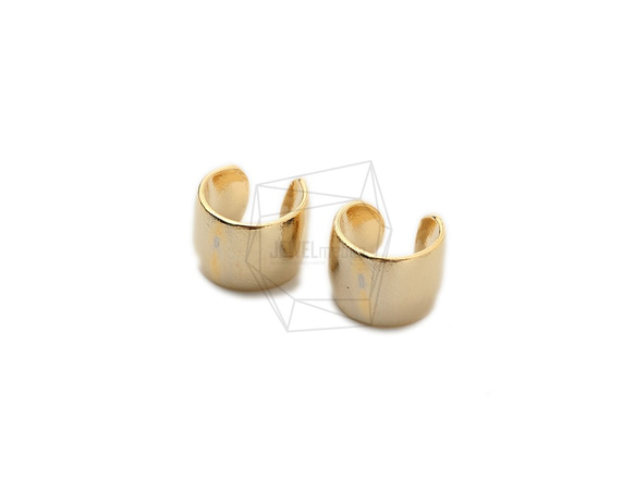 ERG-1509-G【2個入り】ブラシラウンドイヤーカフ/Brushed Round Earcuffs Earrings 2枚目の画像