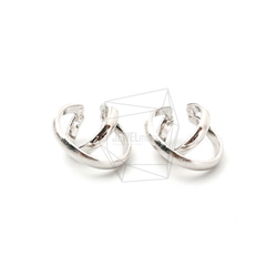 ERG-1511-R【2個入り】ダブルラウンドイヤーカフ/Double Round Earcuffs Earrings 1枚目の画像