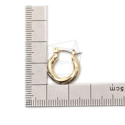ERG-1515-G [2件]扭紋圓形圈耳環 第5張的照片