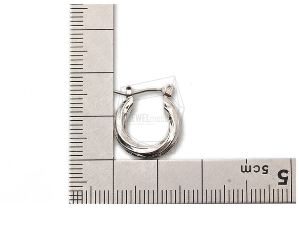 ERG-1515-R [2件]扭紋圓形圈耳環 第5張的照片