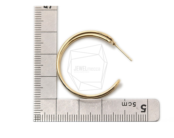 ERG-1523-G [2 件] 雙圓耳環，雙圓耳釘 第5張的照片