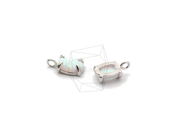 PDT-2370-R【2個入り】オパールペンダント ,Synthetic opal Pendant 3枚目の画像