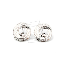 ERG-1537-R【2個入り】ラウンドピアス,Round Post Earring,20mm X 25mm 1枚目の画像