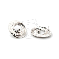 ERG-1537-R【2個入り】ラウンドピアス,Round Post Earring,20mm X 25mm 2枚目の画像