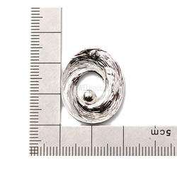 ERG-1537-R [2件]圓形穿孔，圓形耳環，20mm X 25mm 第5張的照片