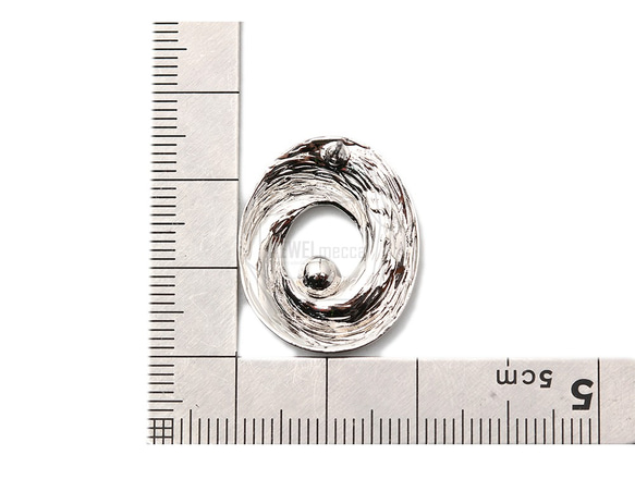 ERG-1537-R [2件]圓形穿孔，圓形耳環，20mm X 25mm 第5張的照片