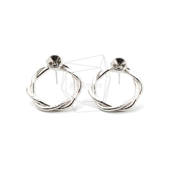 ERG-1538-R【2個入り】ツイストラウンドピアス,Twist Round Post Earring 1枚目の画像