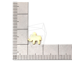 PDT-2387-MG【2個入り】エレファントペンダント,Elephant Pendant/ 8mmx9mm 5枚目の画像
