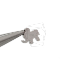 PDT-2387-MR【2個入り】エレファントペンダント,Elephant Pendant/ 8mmx9mm 4枚目の画像