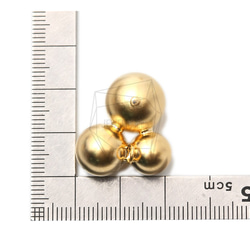 ERG-1539-MG【2個入り】トリプルボールピアス  ,Triple ball Post Earring 5枚目の画像