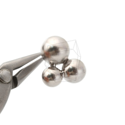 ERG-1539-MR【2個入り】トリプルボールピアス  ,Triple ball Post Earring 4枚目の画像