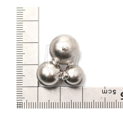 ERG-1539-MR【2個入り】トリプルボールピアス ,Triple ball Post 