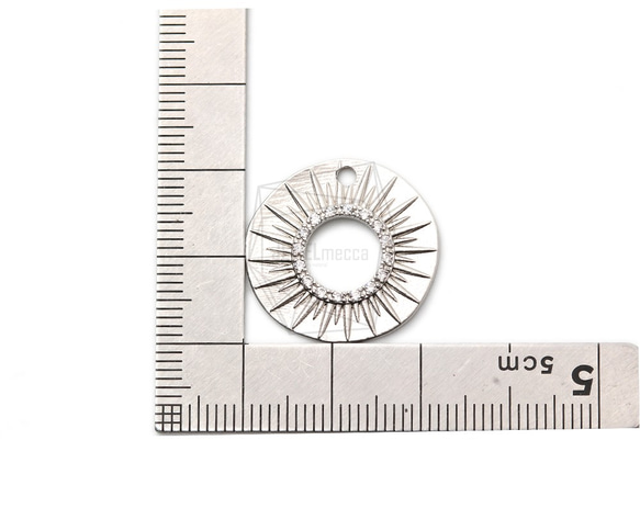 PDT-2375-MR [2個]太陽吊墜，太陽吊墜/ 21mm X 22mm 第5張的照片