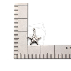 PDT-2378-R【2個入り】CZスターペンダント,CZ Mini Star Pendant / 10mmx12mm 5枚目の画像