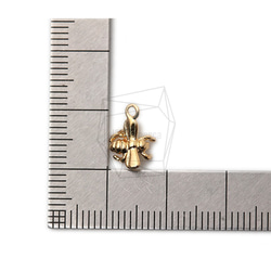 PDT-2383-G【2個入り】ハニービーペンダント,Mini Bee Pendant/7mm x 11mm 5枚目の画像