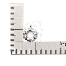PDT-2385-MR【2個入り】サンフラワーペンダント,Sunflower Pendant/28mm x 28mm 5枚目の画像
