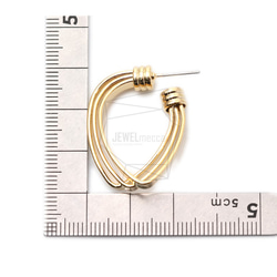 ERG-1550-G [2件] L形耳環，L形後耳環/ 22mm x 30mm 第5張的照片