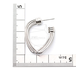 ERG-1550-R [2件] L形耳環，L形後耳環/ 22mm x 30mm 第5張的照片