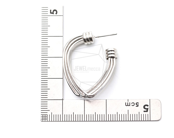 ERG-1550-R [2件] L形耳環，L形後耳環/ 22mm x 30mm 第5張的照片